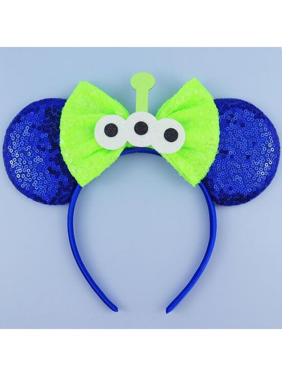 Women\'s Navy Polyester Sequin Bow Mickey Mouse Headband Hair Accessory main image 5